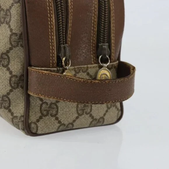 GUCCI GG Supreme Clutch Bag PVC Leather Beige Gold 014 58 6086 Auth bs31128 - Picture 6 of 16